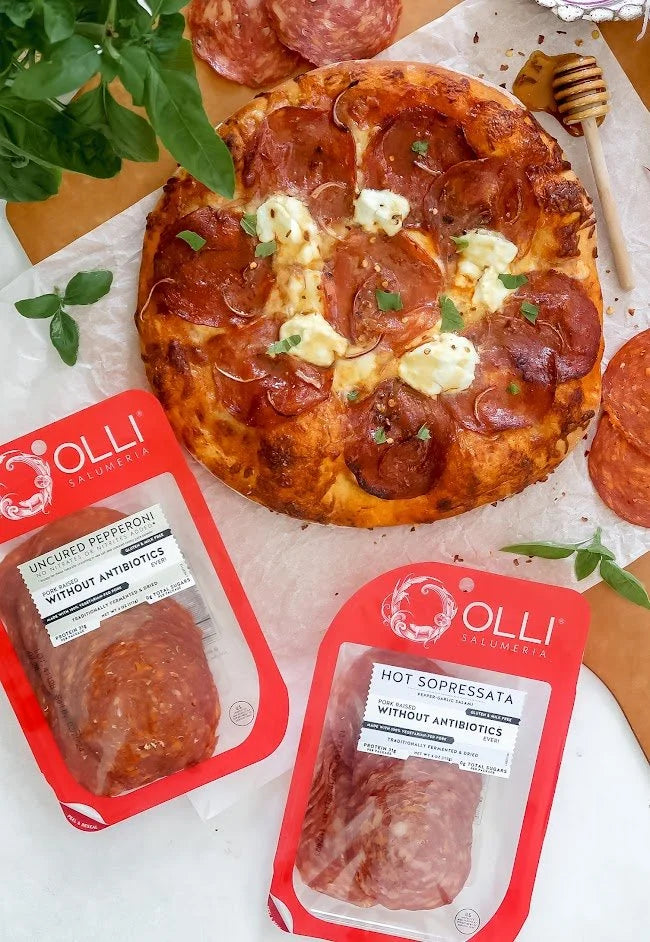 Homemade Spicy Sopressata Pizza